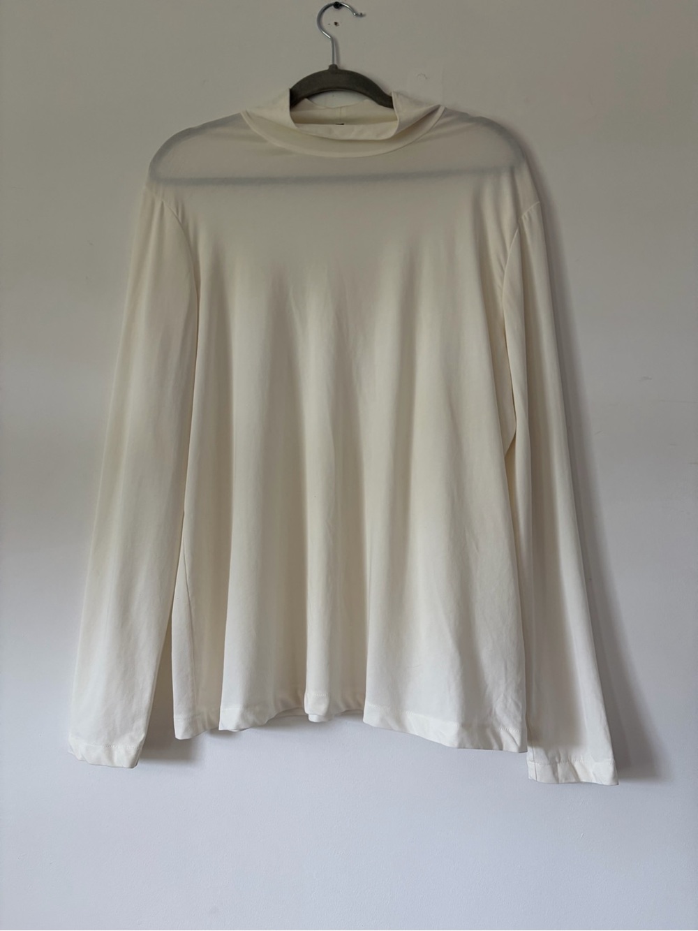 Lafayette 148 mock neck long sleeve career blouse top stretch professional XXL
